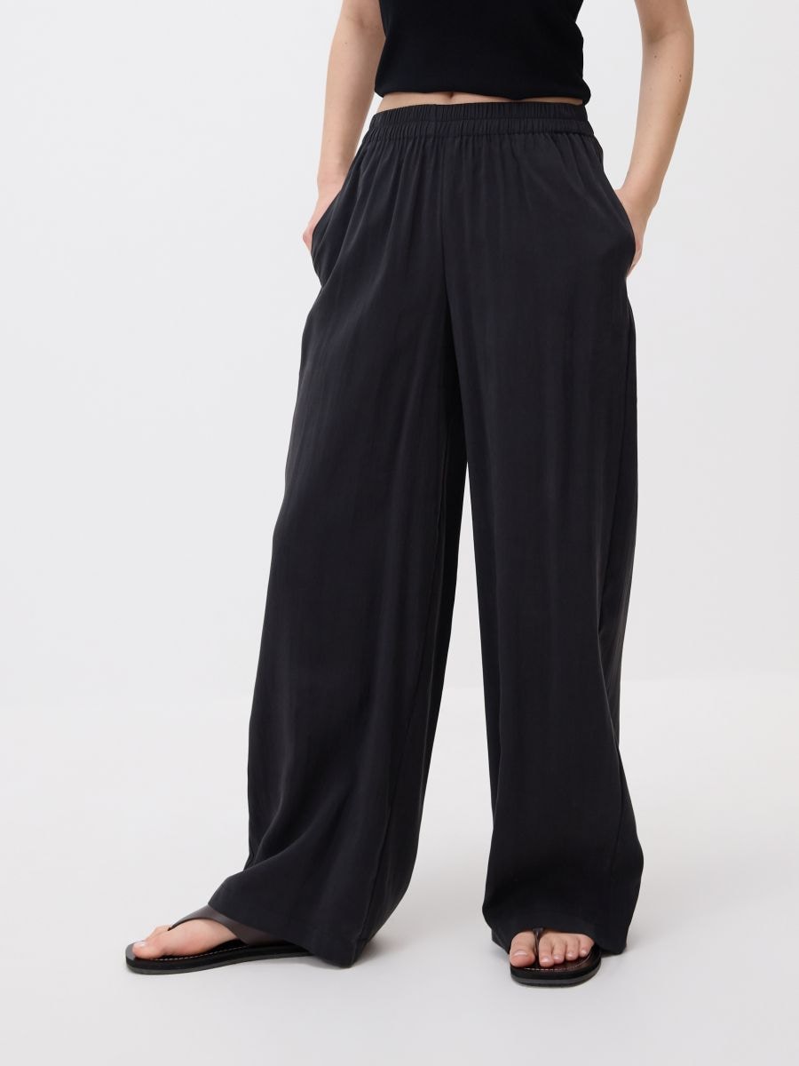 Wide modal trousers - black - RESERVED - 3