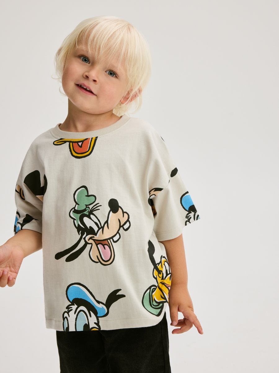 Mickey Mouse cotton T-shirt - light grey - RESERVED