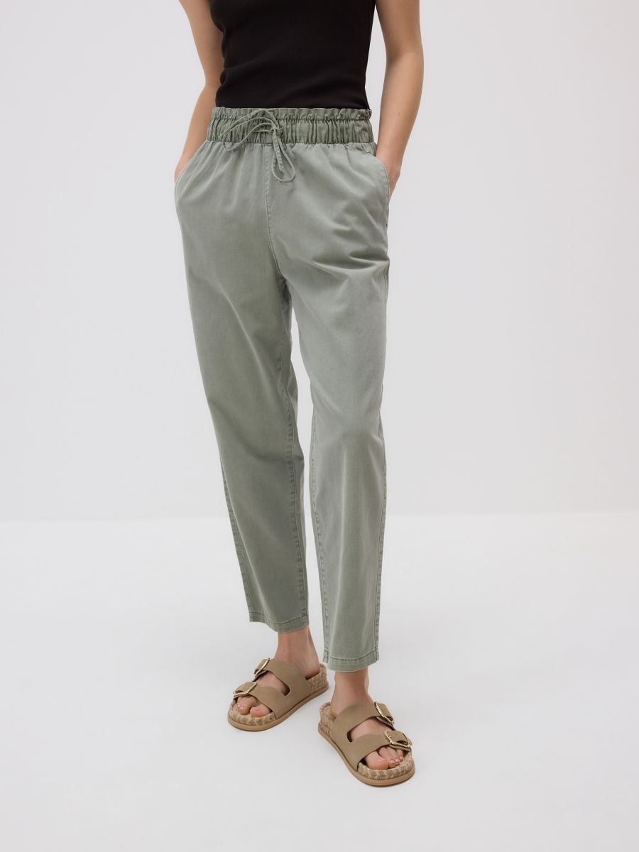 Pamučne jogger pantalone - svetlozelena - RESERVED - 4