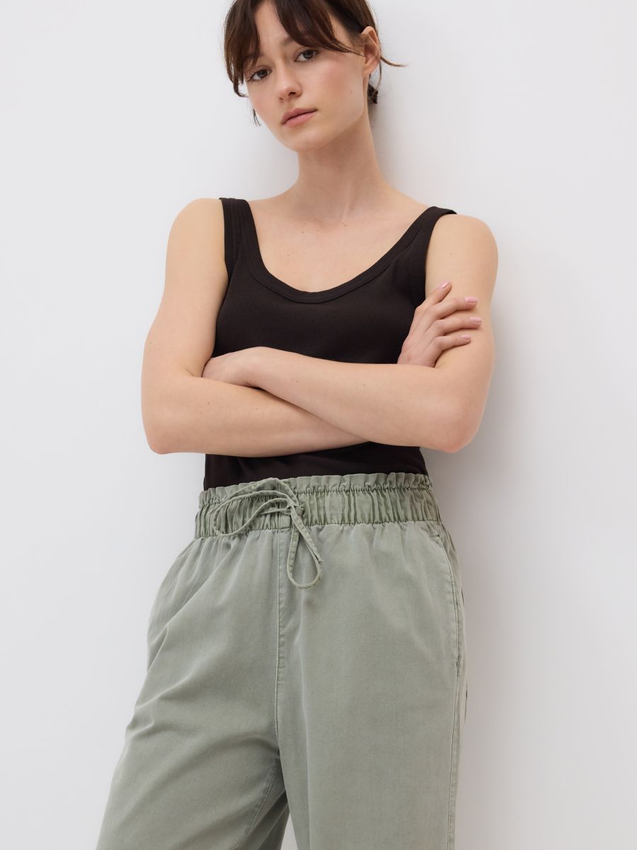 Pamučne jogger pantalone - svetlozelena - RESERVED - 5