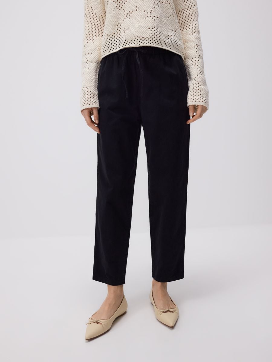 Pamučne jogger pantalone - crno - RESERVED - 3