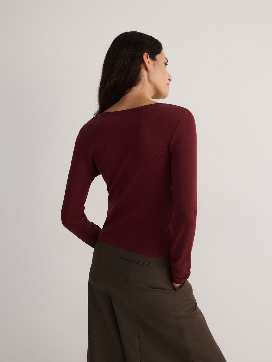 LADIES` TOP - maroon - RESERVED - 4