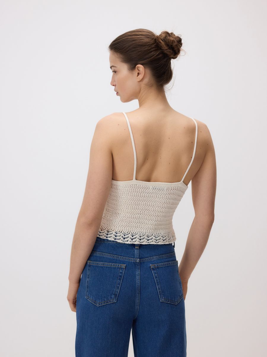 Knitted top - cream - RESERVED - 4