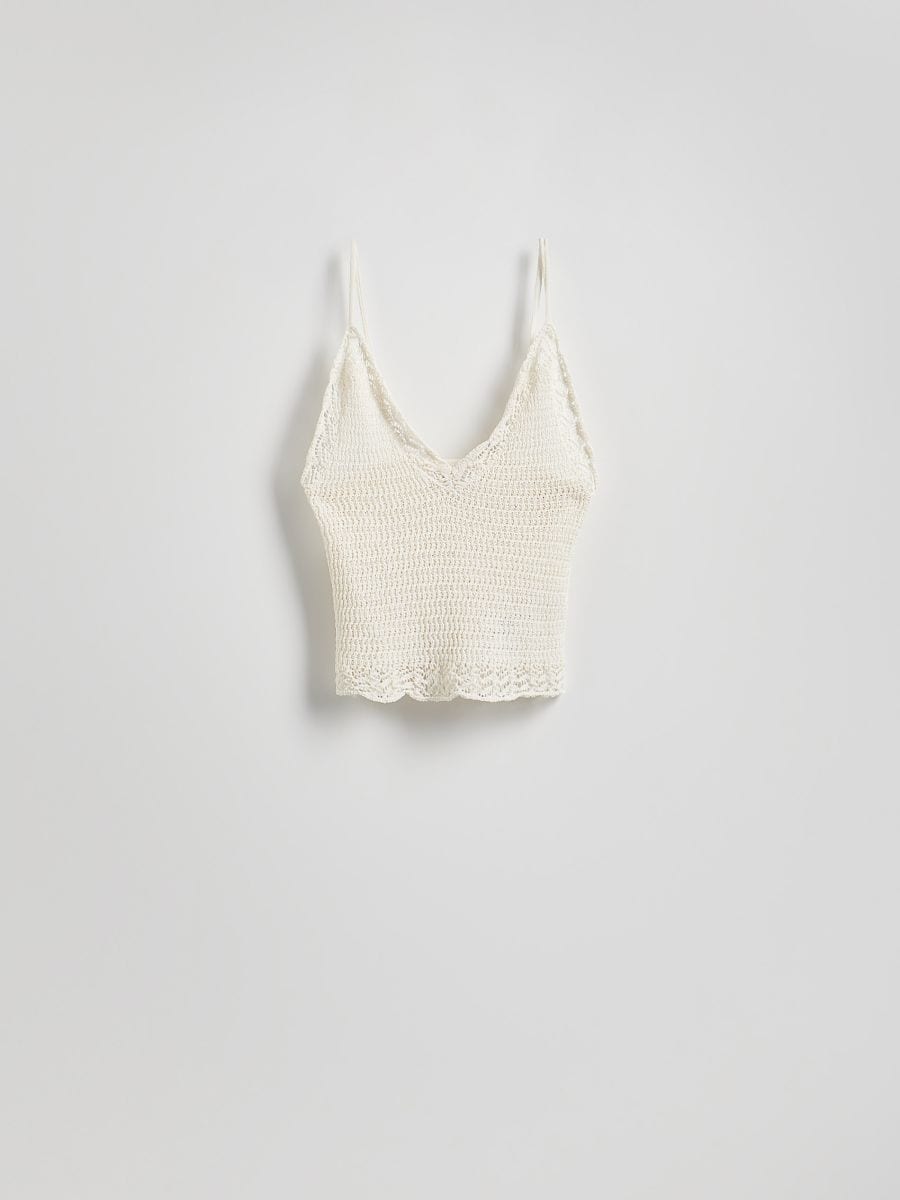 Knitted top - cream - RESERVED - 6