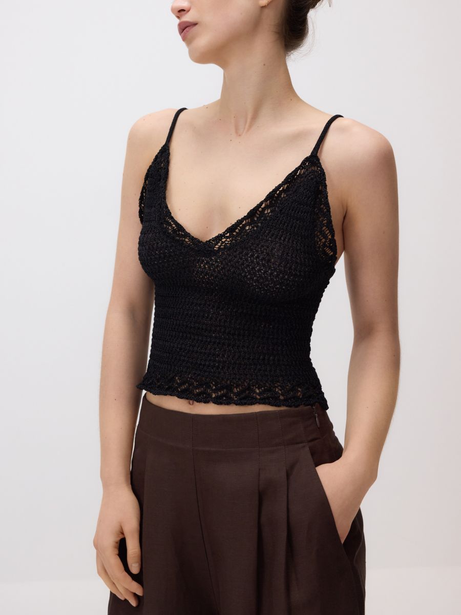 Knitted top - black - RESERVED - 3