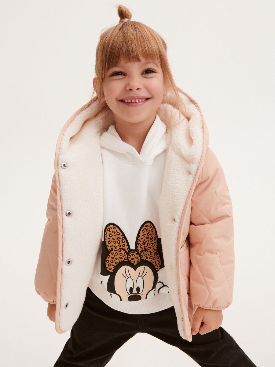 Insulated jacket with hood - beige - RESERVED - 7