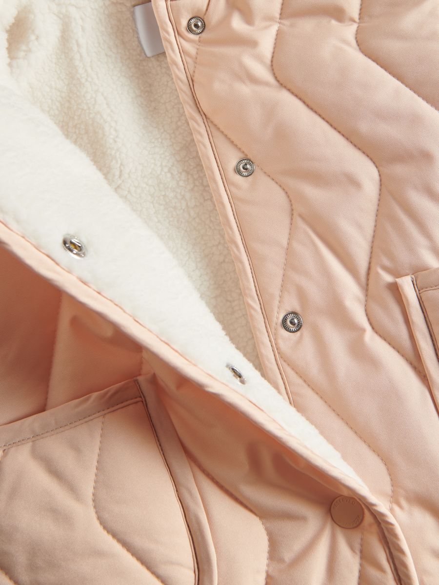 Insulated jacket with hood - beige - RESERVED - 4