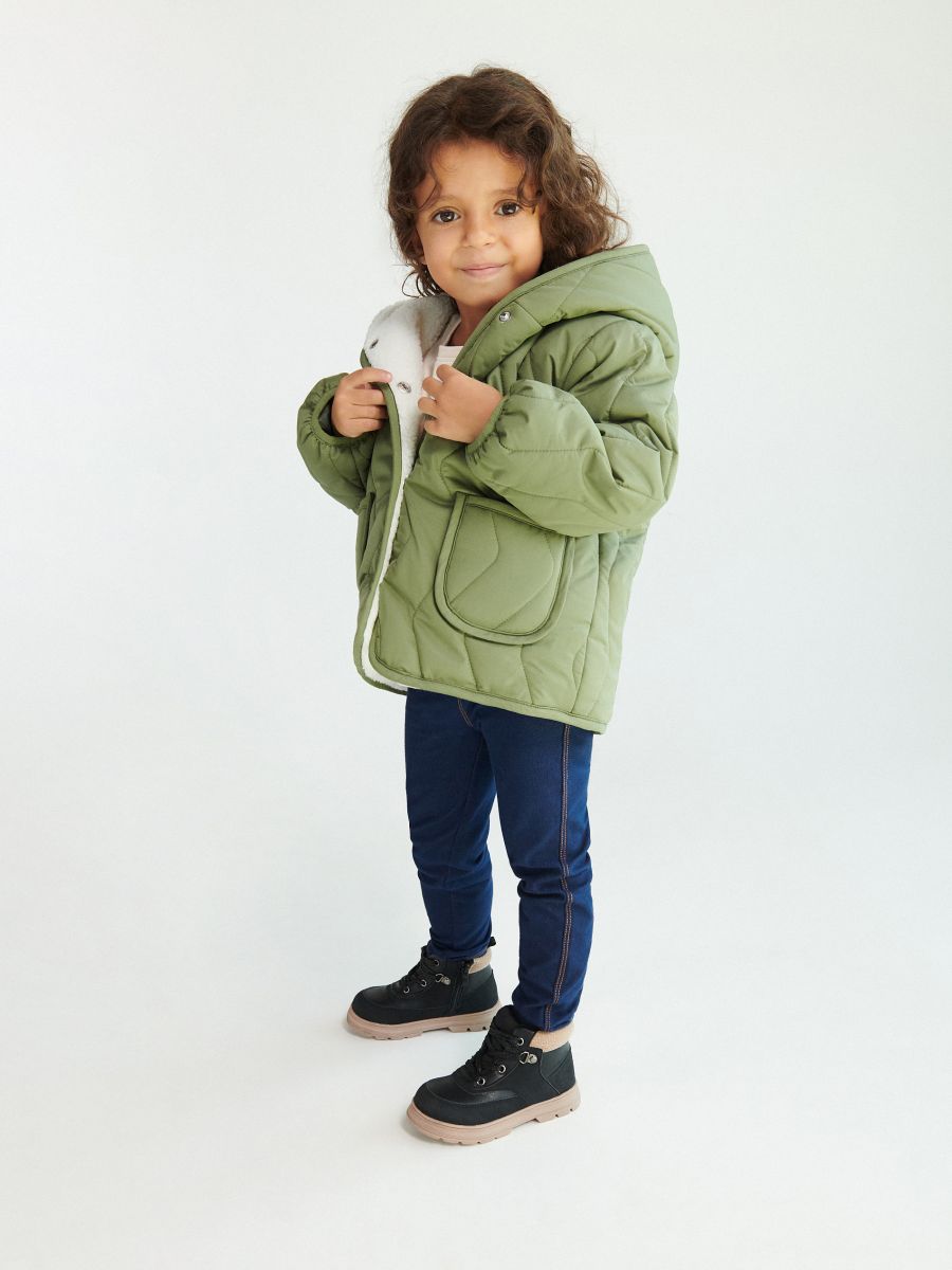 Insulated jacket with hood - green - RESERVED - 7