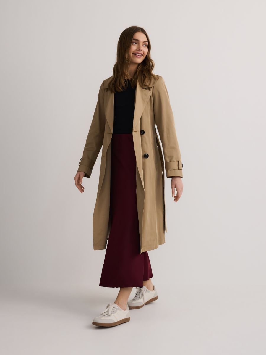 Satenska maxi suknja - bordo - RESERVED - 3