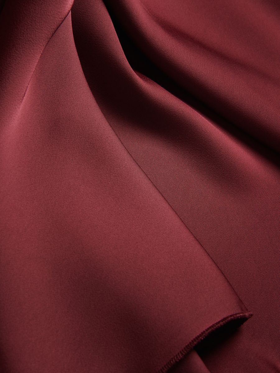 Satenska maxi suknja - bordo - RESERVED - 6