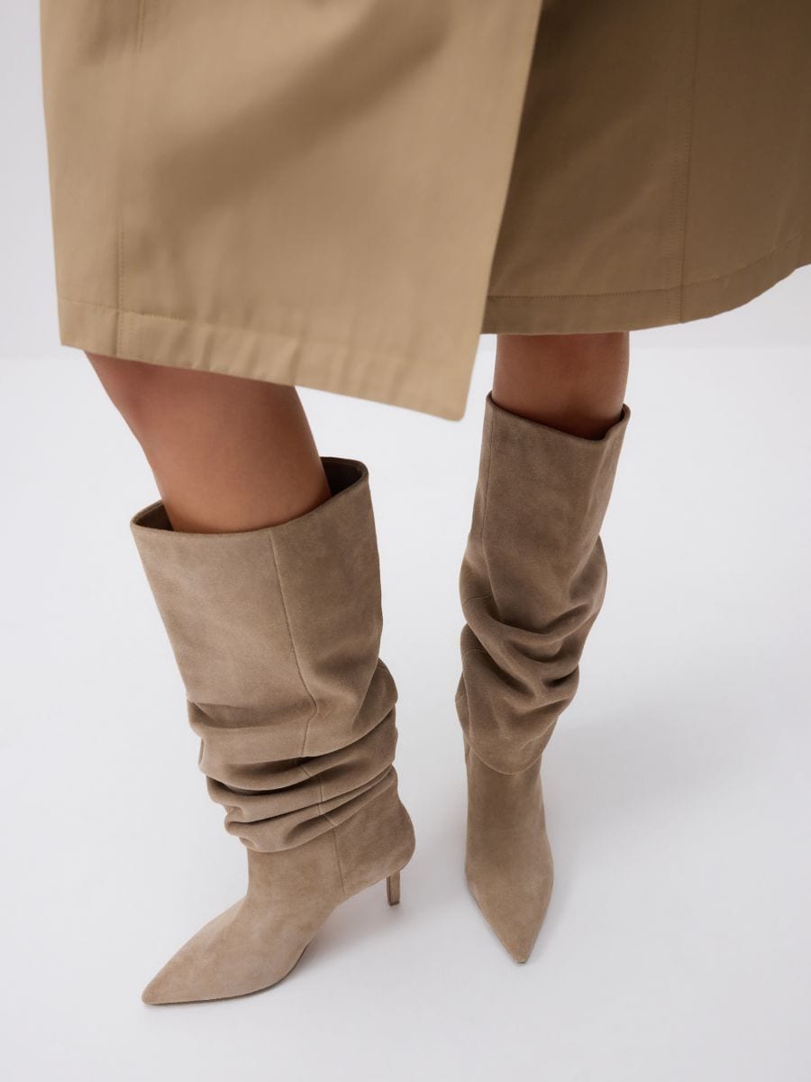 LADIES` BOOTS - beige - RESERVED