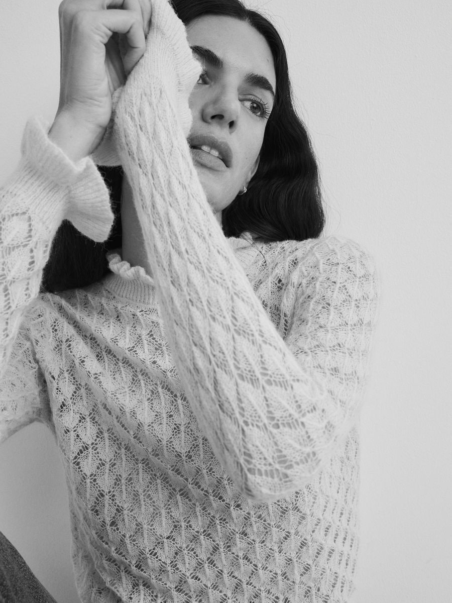 Openwork wool blend jumper - nude - RESERVED - 7