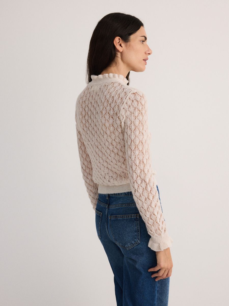 Openwork wool blend jumper - nude - RESERVED - 4