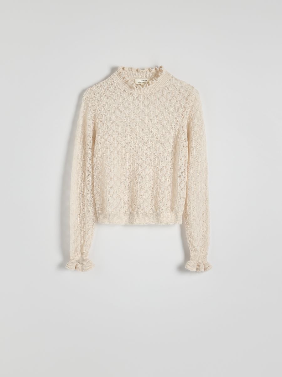 Openwork wool blend jumper - nude - RESERVED - 5