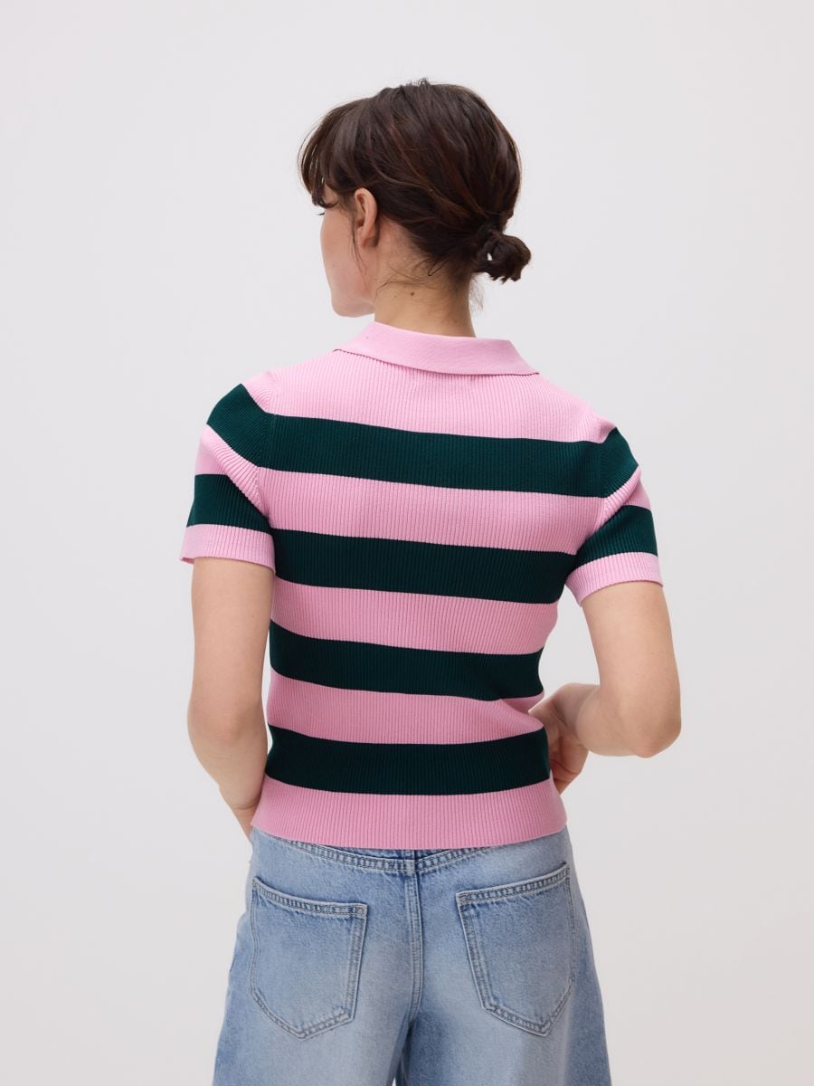 Bluse mit Polokragen - bunt - RESERVED - 4