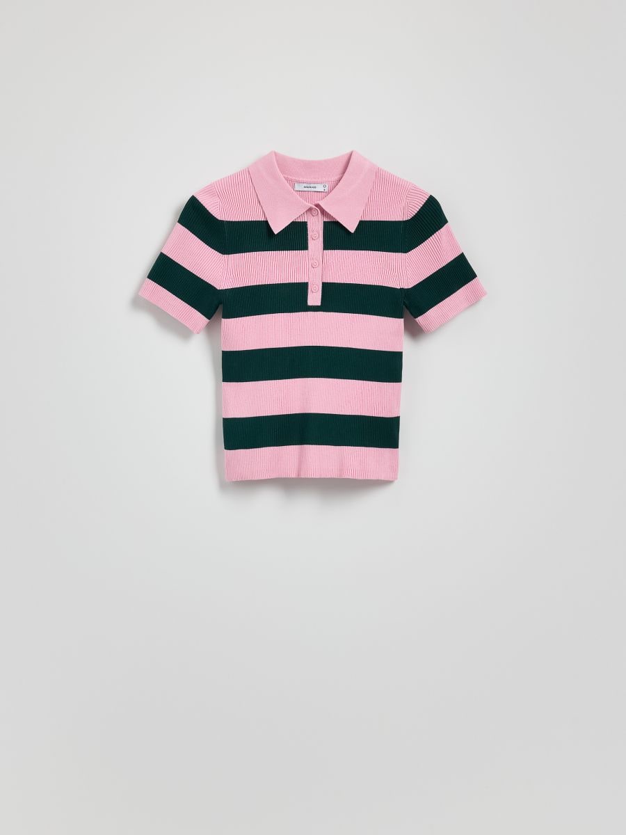 Bluse mit Polokragen - bunt - RESERVED - 5