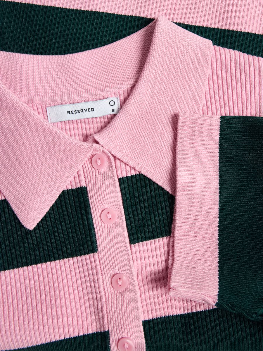 Bluse mit Polokragen - bunt - RESERVED - 6