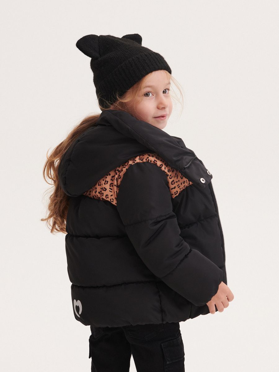 Quilted jacket with reflective effect - black - RESERVED - 5