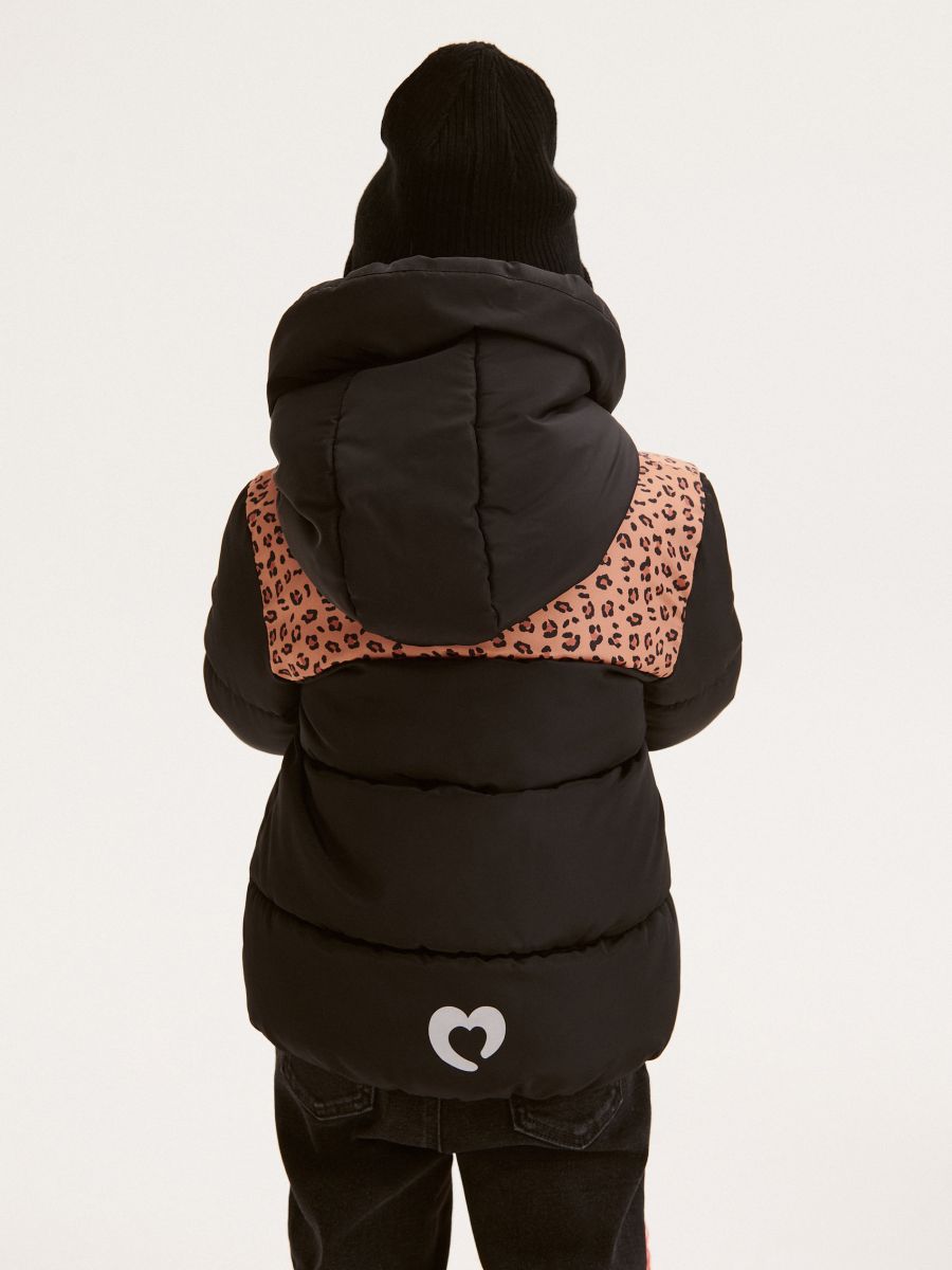 Quilted jacket with reflective effect - black - RESERVED - 4