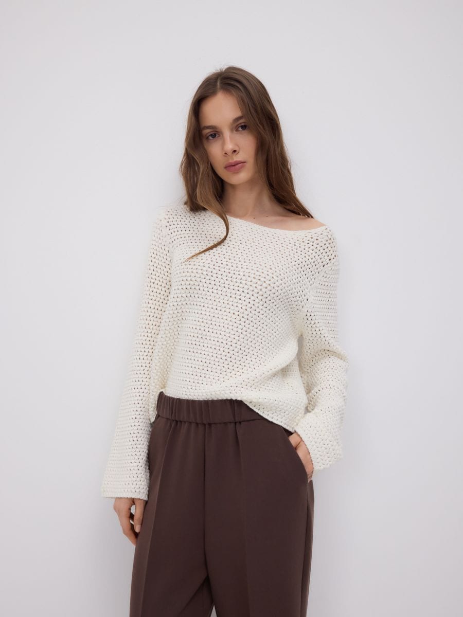 Trousers with pressed crease - dark brown - RESERVED - 3