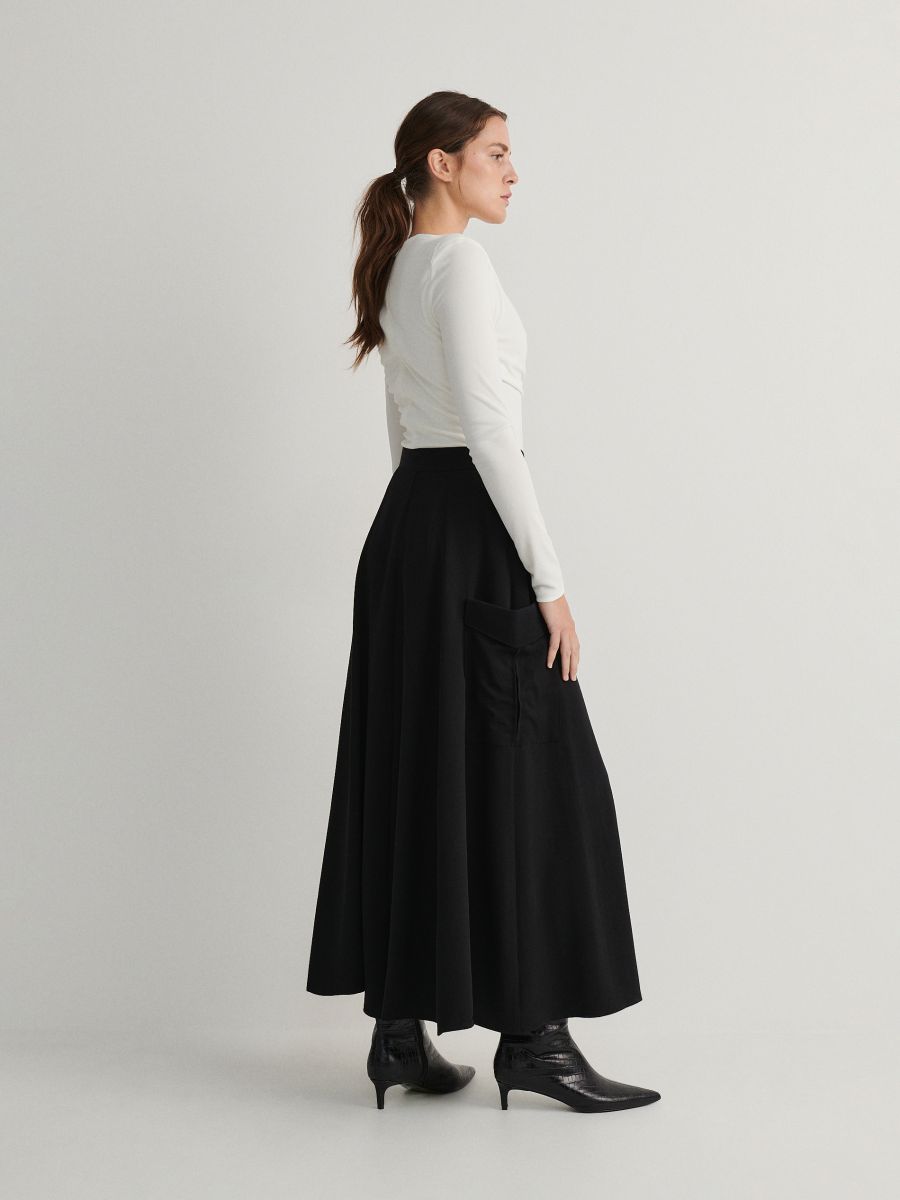 Skirt with cargo pockets - black - RESERVED - 3
