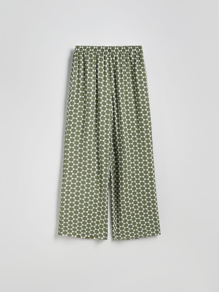 Patterned trousers - dark green - RESERVED - 3