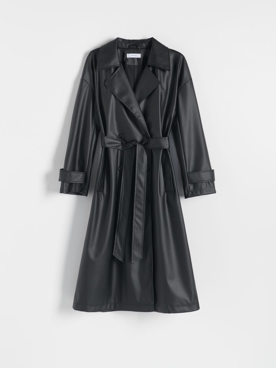 Cappotto in ecopelle - nero - RESERVED - 5