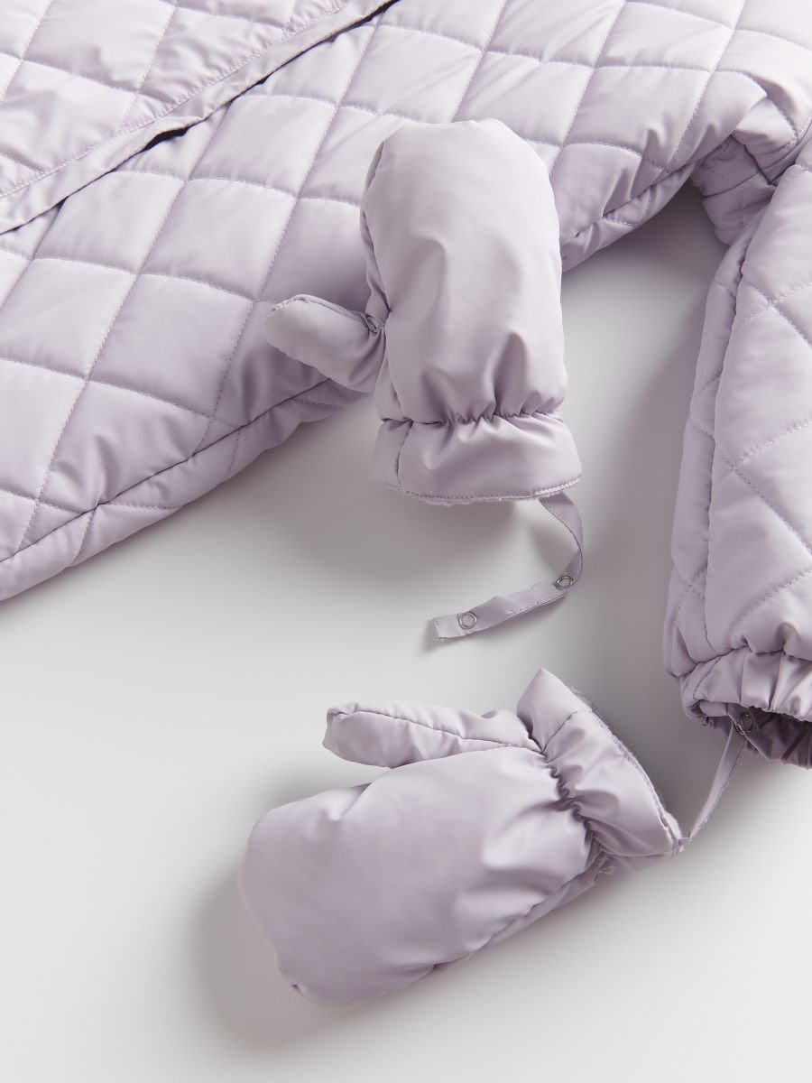 Insulated snowsuit with mittens - lavender - RESERVED - 6