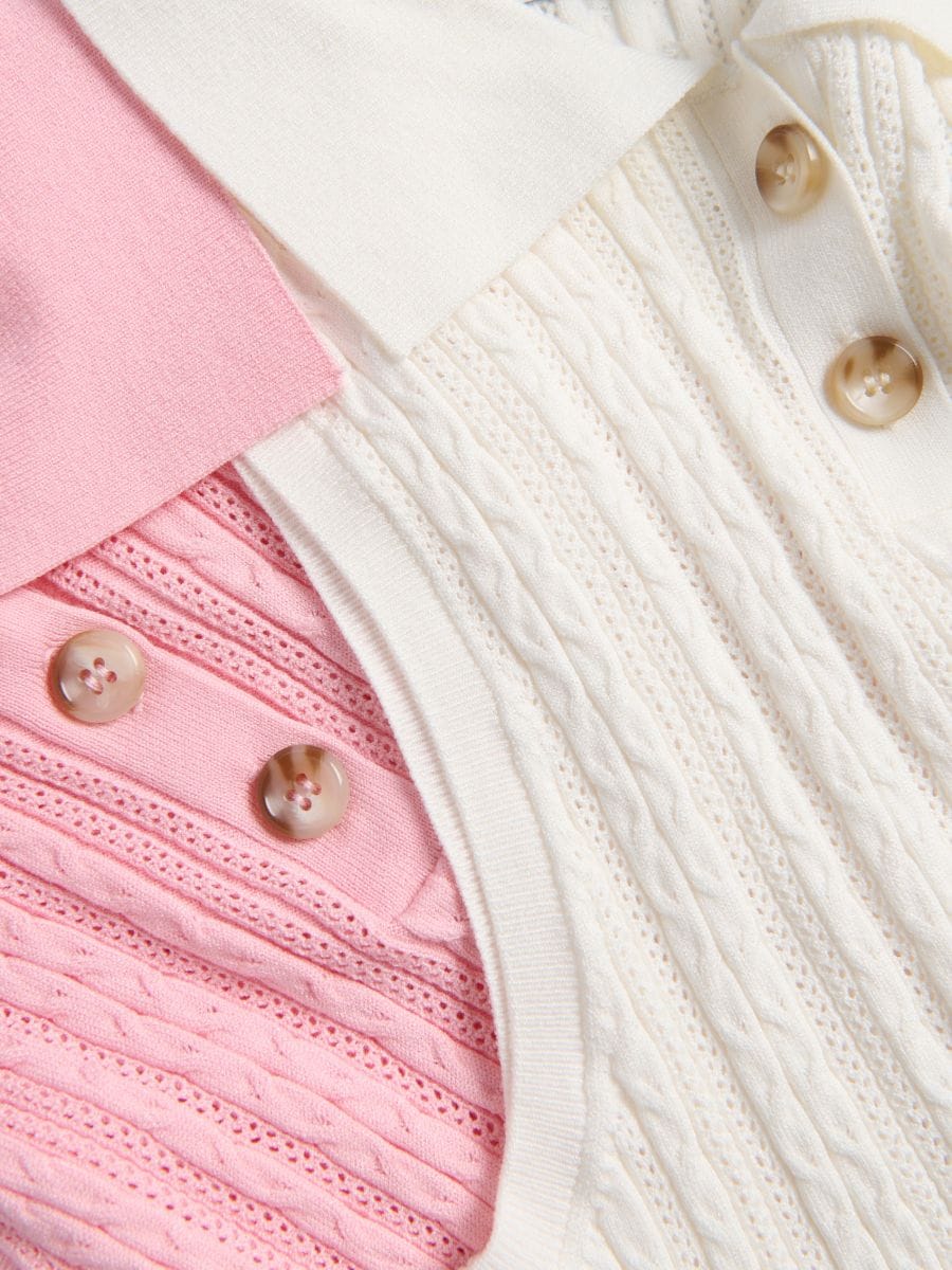 Knit top with collar - white - RESERVED - 6
