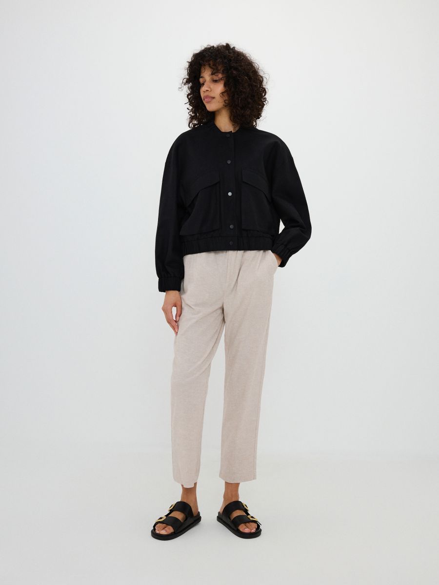 Linen rich trousers - nude - RESERVED - 2