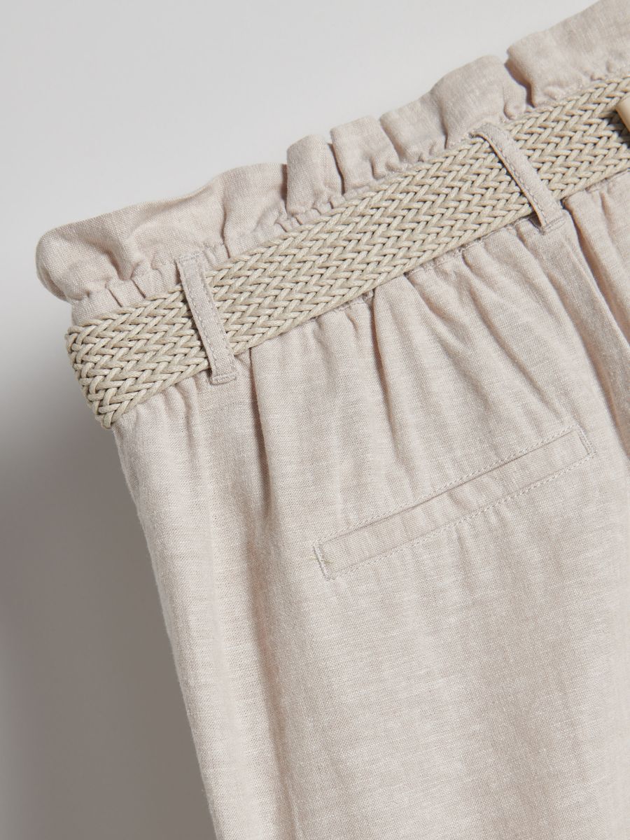 Linen rich trousers - nude - RESERVED - 5