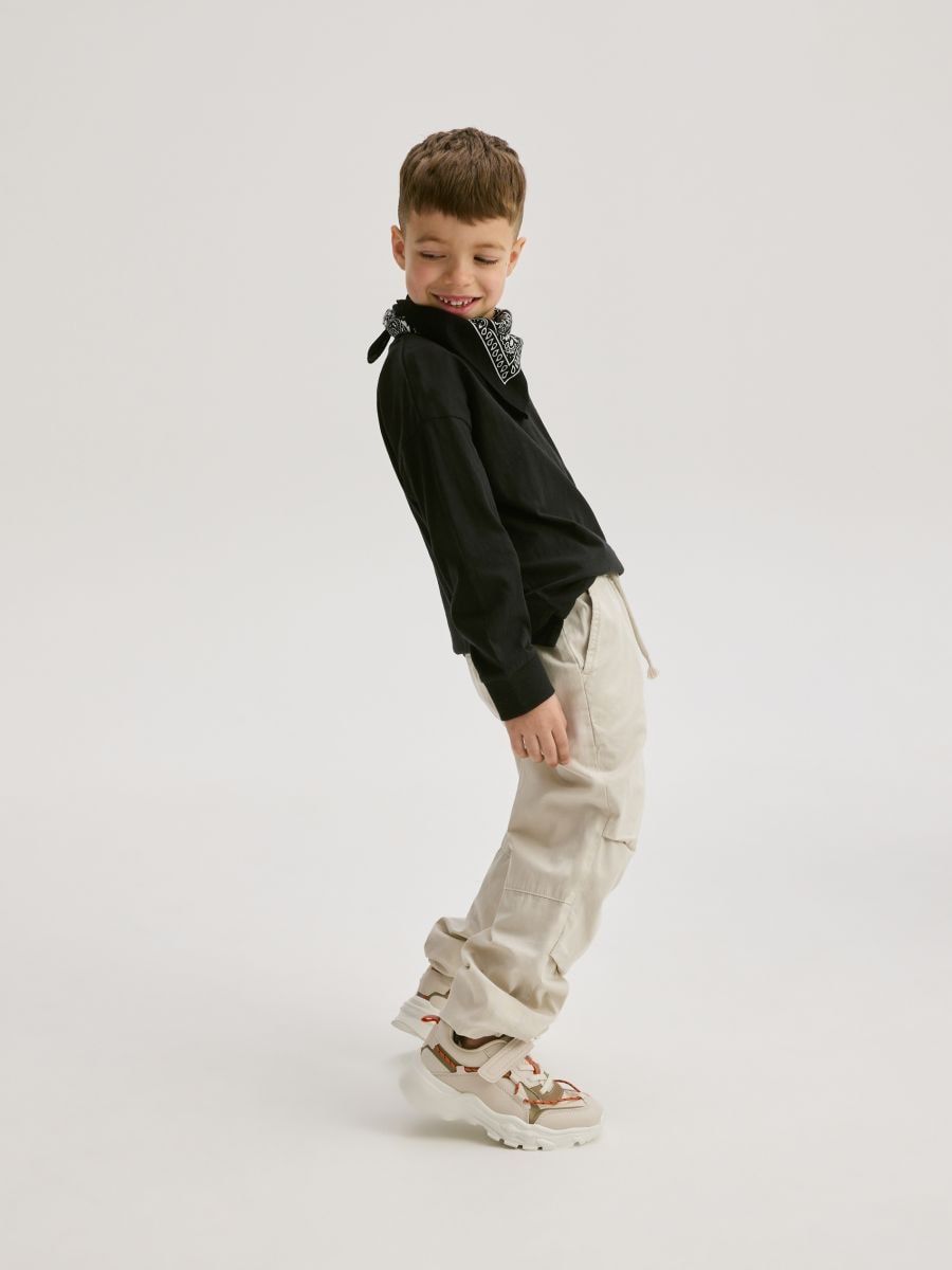 Cotton joggers - nude - RESERVED - 4