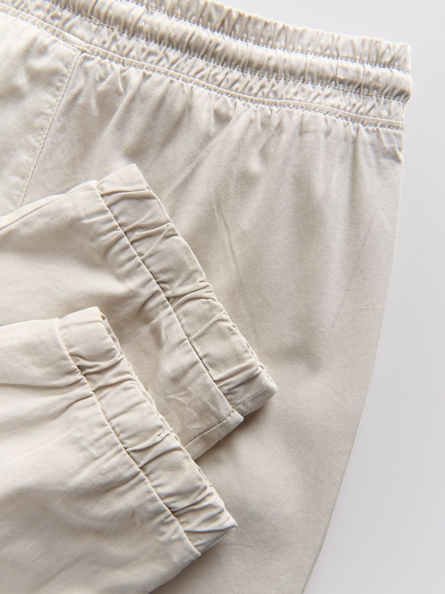 Pamučne jogger pantalone - nude - RESERVED - 4