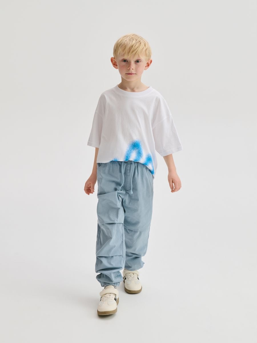 Cotton joggers - pale blue - RESERVED - 3