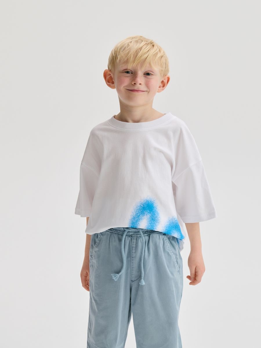 Cotton joggers - pale blue - RESERVED - 4