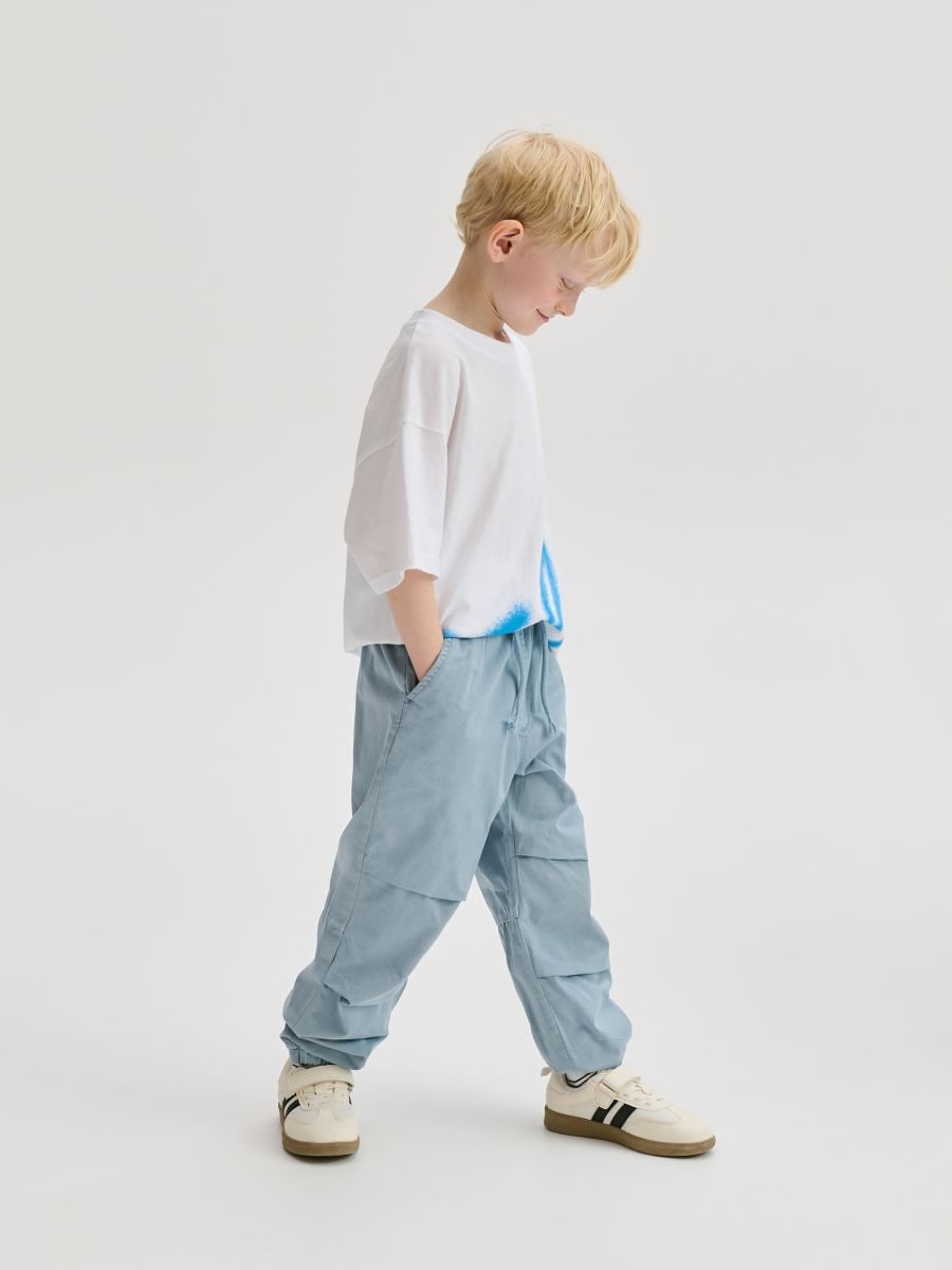 Cotton joggers - pale blue - RESERVED - 5