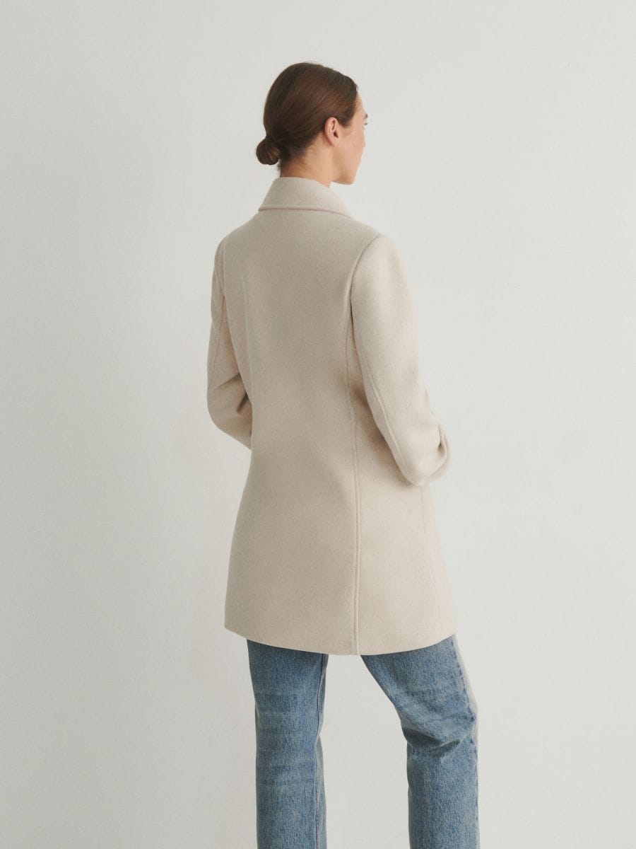 Coat with decorative buttons - nude - RESERVED - 4