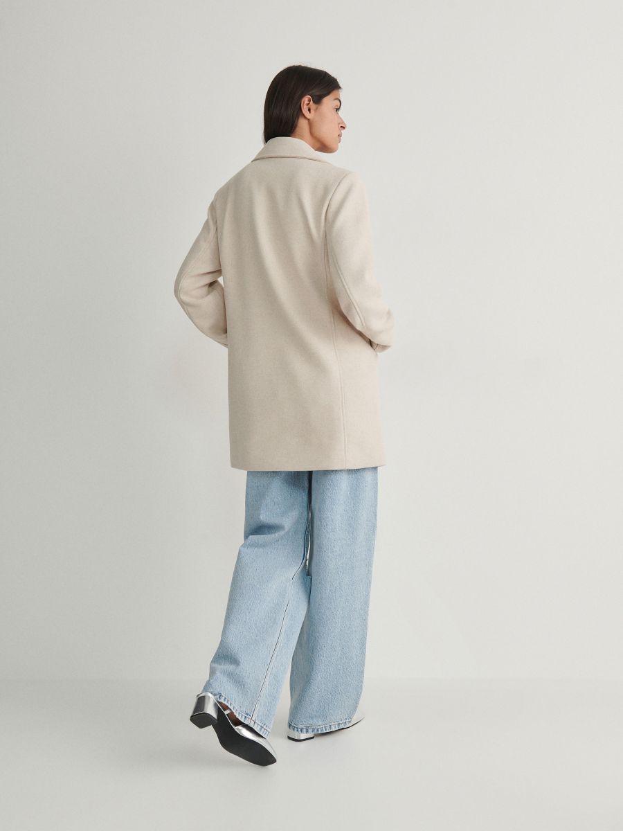 Coat with decorative buttons - nude - RESERVED - 3