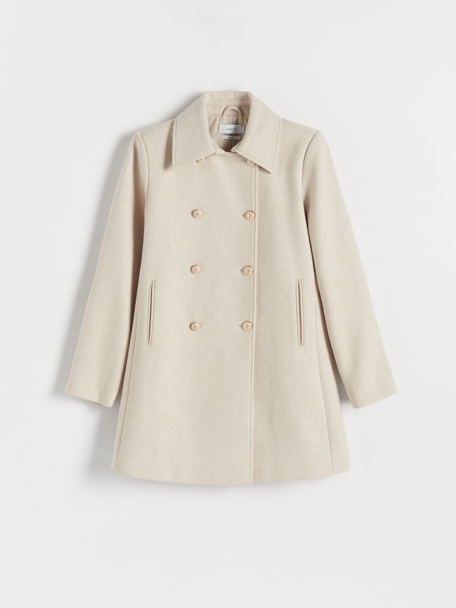 Coat with decorative buttons - nude - RESERVED - 5