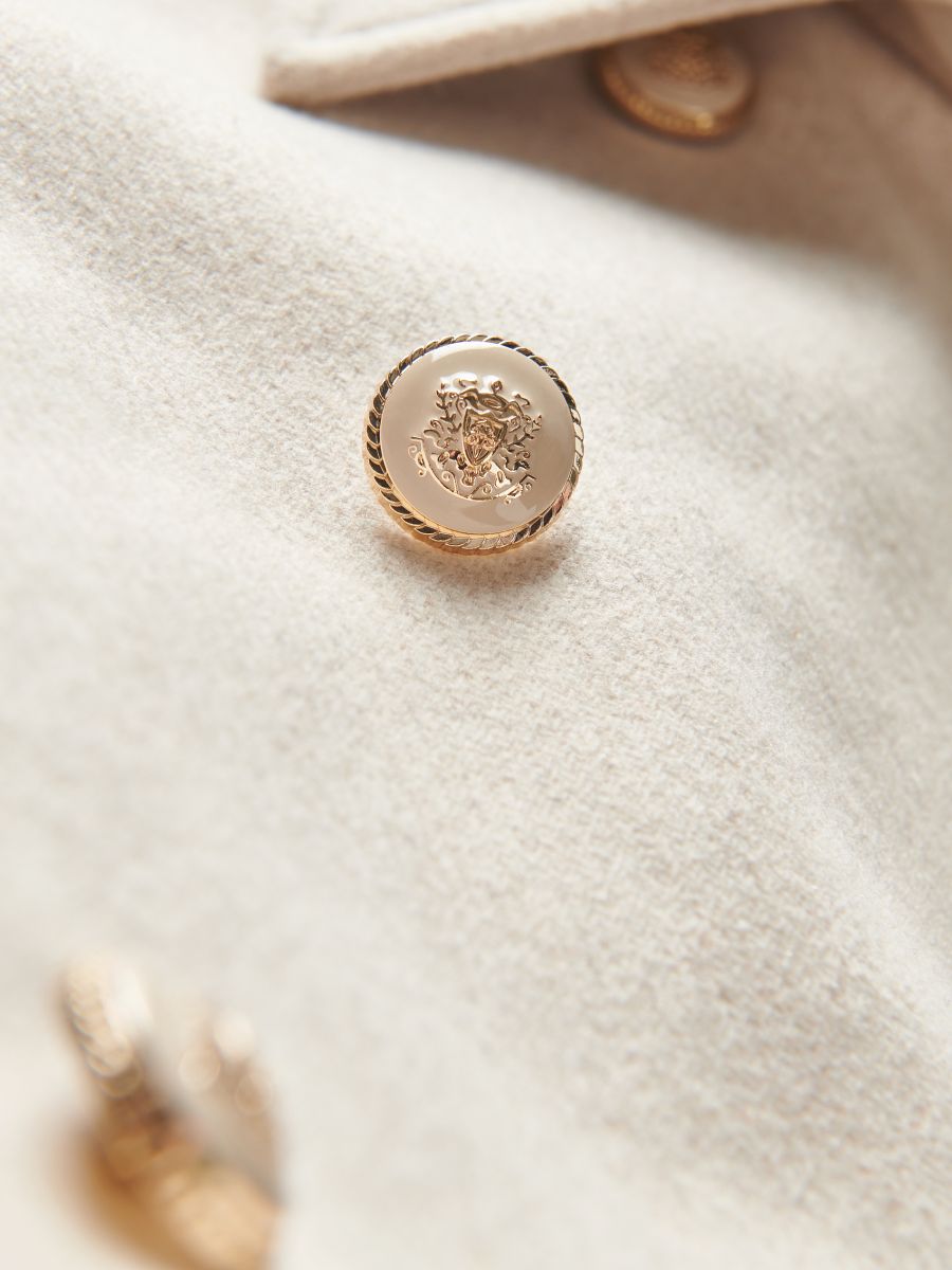 Coat with decorative buttons - nude - RESERVED - 7