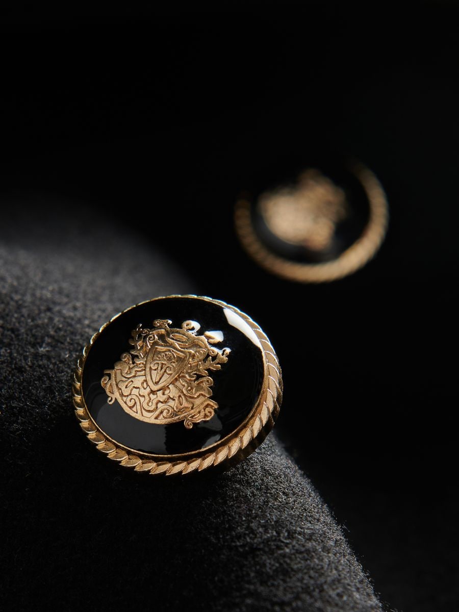 Coat with decorative buttons - black - RESERVED - 7
