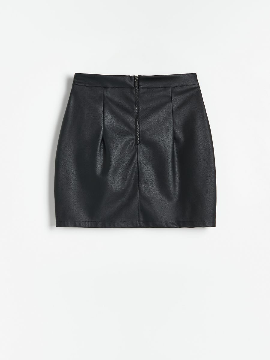 Mini-jupe en similicuir - Noir - RESERVED - 6