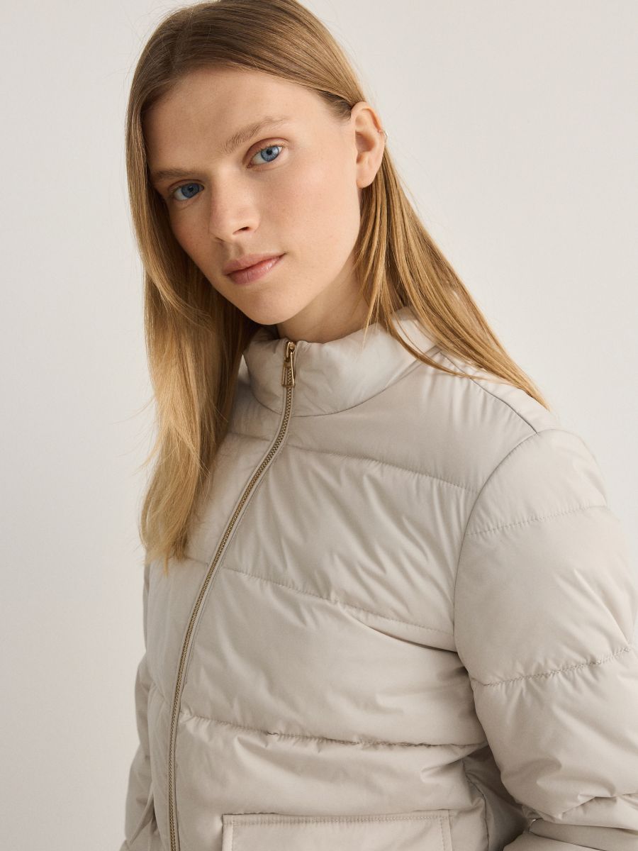 Cropped nude jacket store