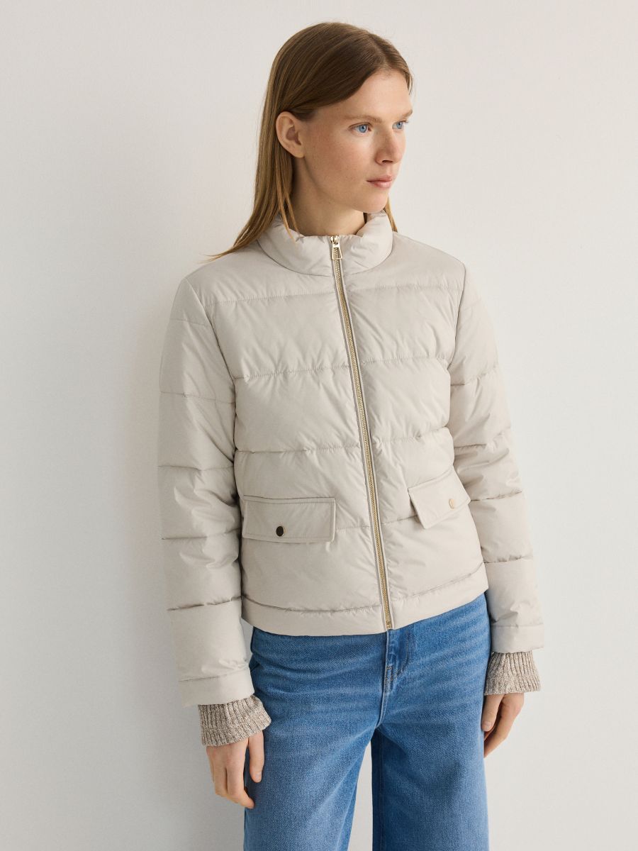 Cropped nude jacket sale