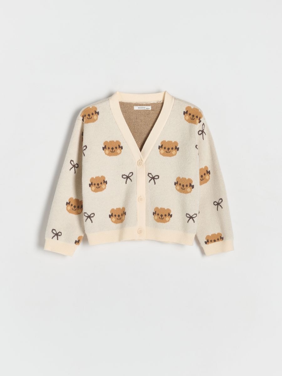 Cardigan with teddy bears - multicolor - RESERVED - 3