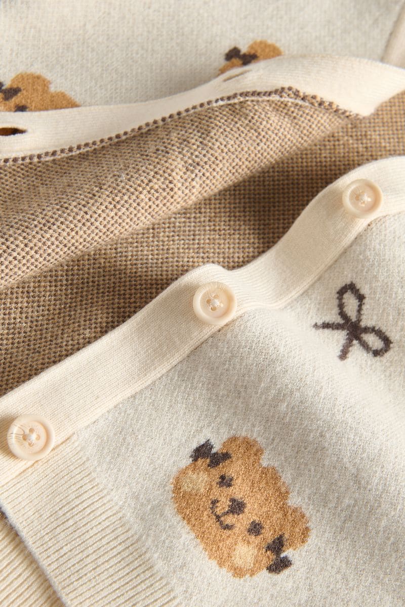 Cardigan with teddy bears - multicolor - RESERVED - 2