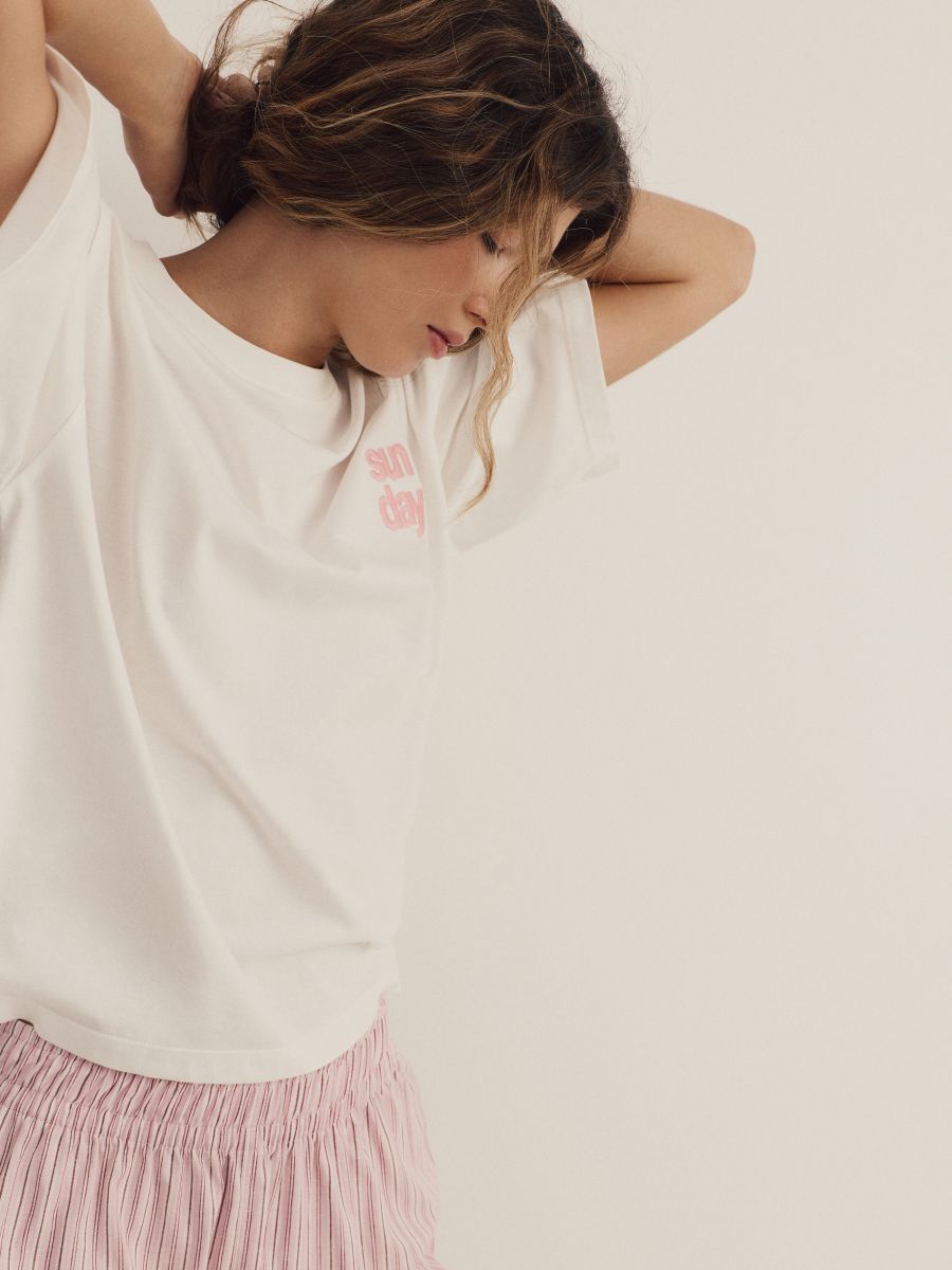 Two piece pyjama set with short-sleeved top - pink - RESERVED - 2