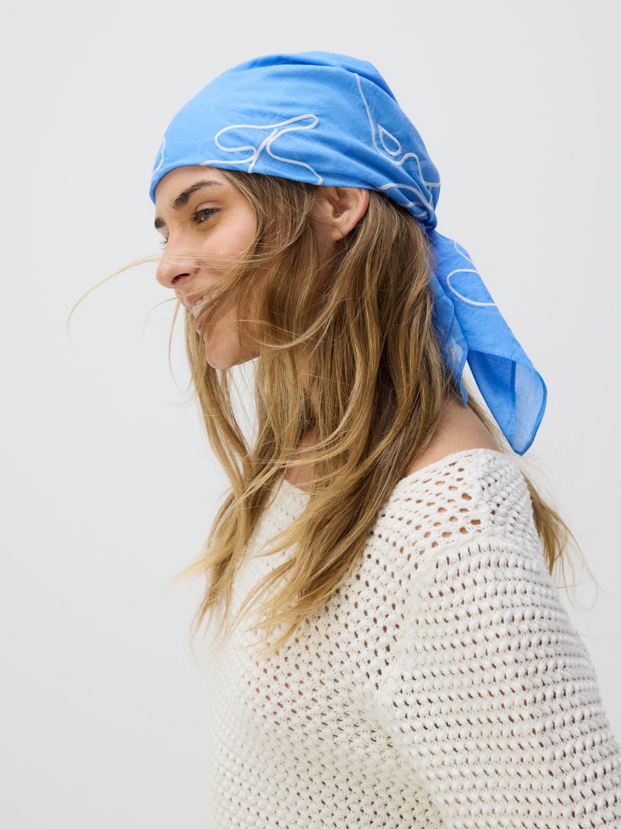 Patterned neckerchief - blue - RESERVED - 2