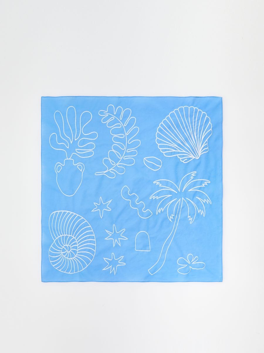 Patterned neckerchief - blue - RESERVED - 3
