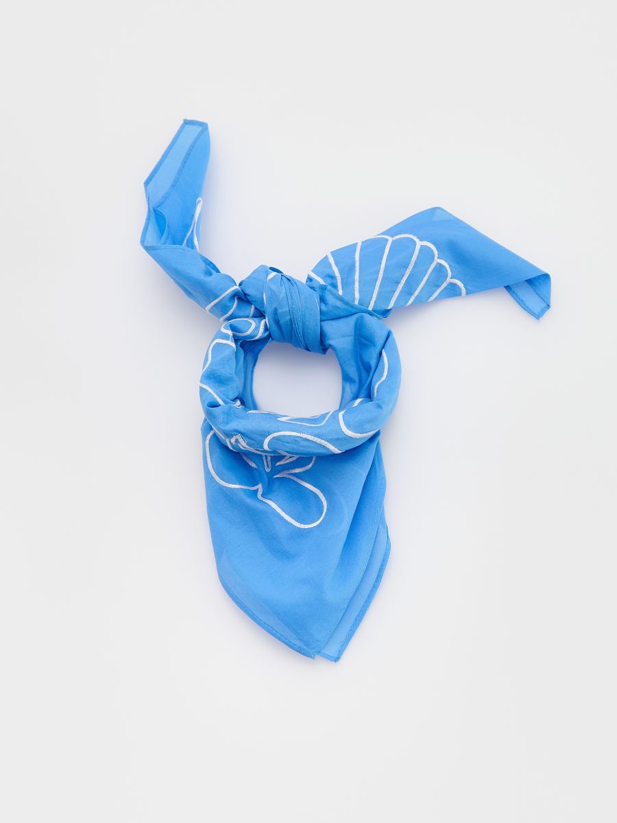 Patterned neckerchief - blue - RESERVED - 4